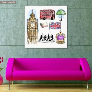 Canvas print England artwork