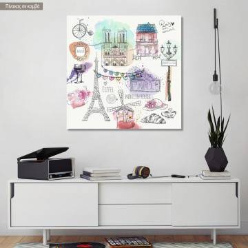 Canvas print France artwork