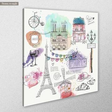 Canvas print France artwork 2
