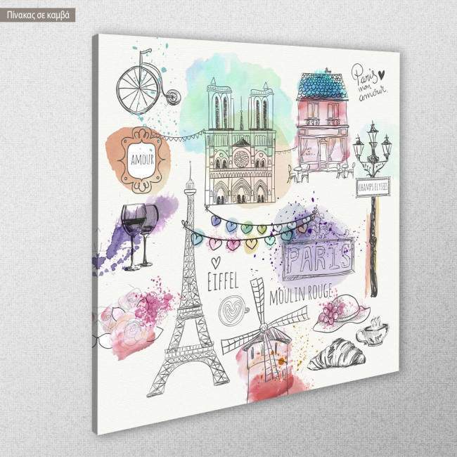 Canvas print France artwork