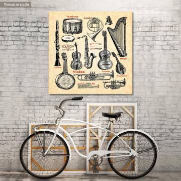 Canvas print Music world