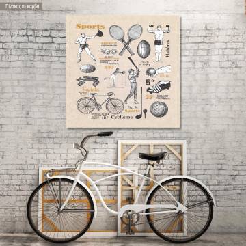 Canvas print Vintage sports