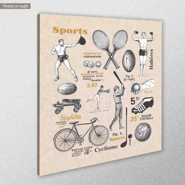 Canvas print Vintage sports