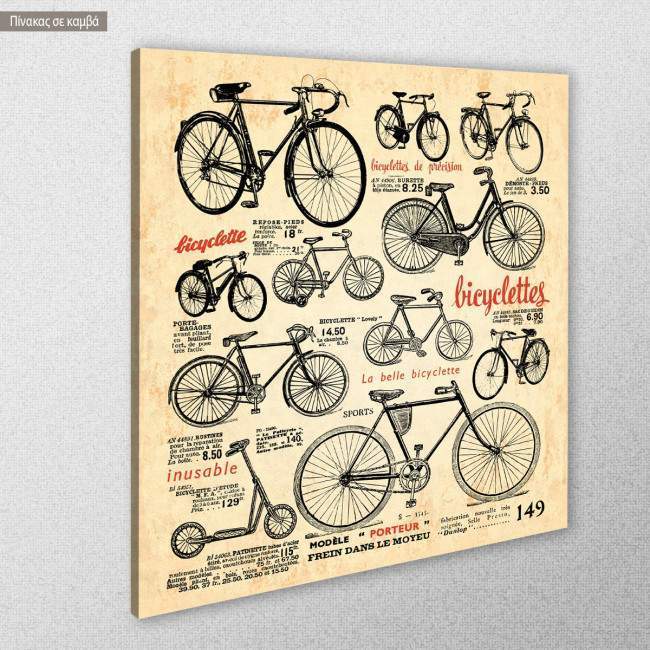 Canvas print Vintage bicycles