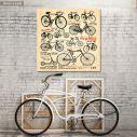 Canvas print Vintage bicycles