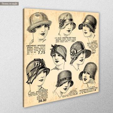 Canvas print Fond chapeaux 2
