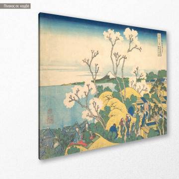 Πίνακας ζωγραφικής Fuji from Gotenyama Hokusai K. Καμβάς τελαρωμένος Όψη 1 2
