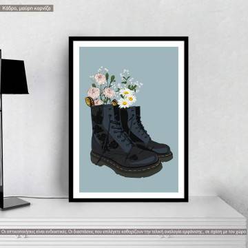 Peace punk,  κάδρο, μαύρη κορνίζα