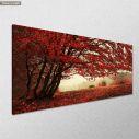 Canvas print Red forest, panoramic