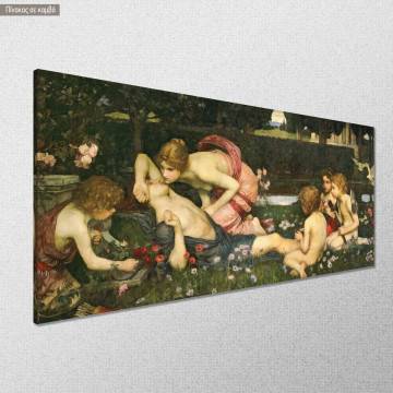 Canvas print The awakening of Adonis Waterhouse J. W. panoramic Framed canvas View 1 2