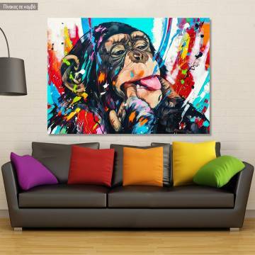 Πίνακας σε καμβά Teasing monkey painting