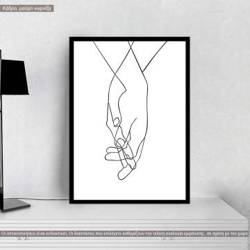 Hold me,  κάδρο, μαύρη κορνίζα