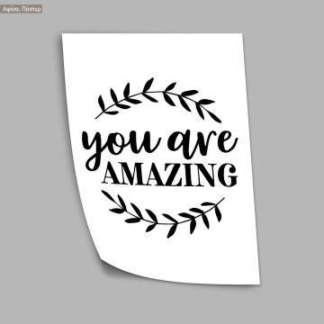 You ar amazing, κάδρο, μαύρη κορνίζα  2