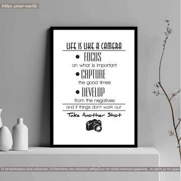 Life is like a camera Poster