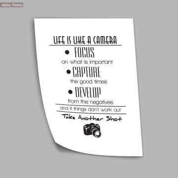 Life is like a camera Poster 2