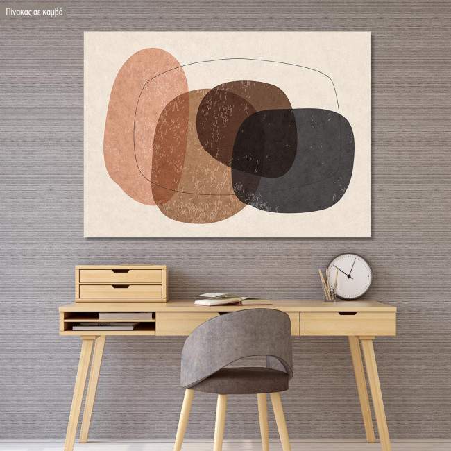 Πίνακας σε καμβά Oval shapes and texture