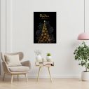 Christmas tree gold, αφίσα, πόστερ, διαθέσιμη και σε πίνακα σε καμβά, κάδρο μαύρη κορνίζα, λευκή κορνίζα, ξύλινη κορνίζα