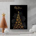 Christmas tree gold, καμβάς τελαρωμένος