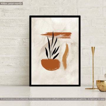 Watercolor Organic plant X, Poster