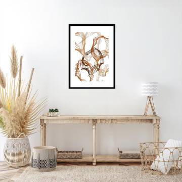 Brushed lines V, κάδρο, μαύρη κορνίζα 2