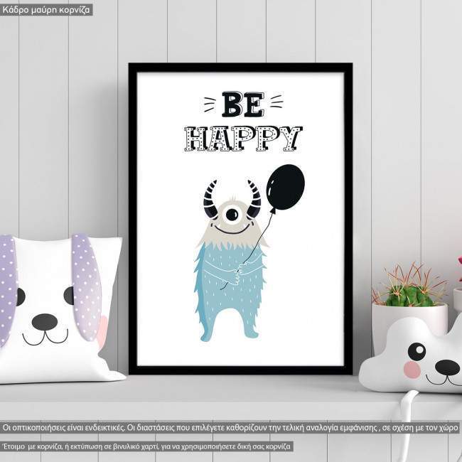 Be happy monster poster