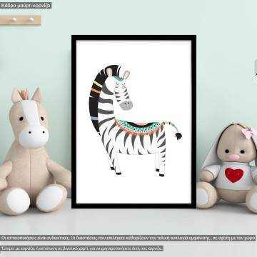 Tribal zebra I, poster