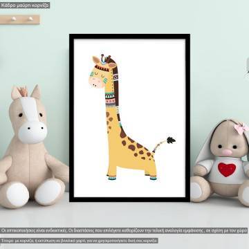 Tribal giraffe I, poster