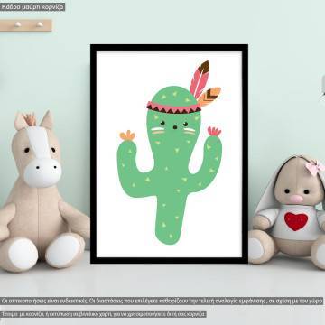 Tribal cactus I, poster