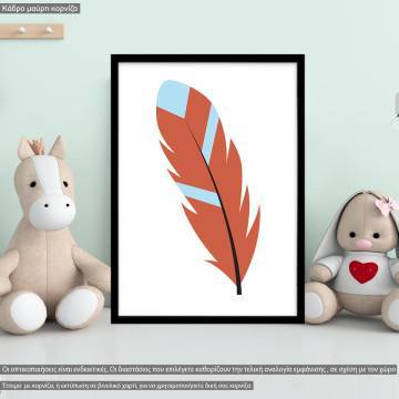 Tribal feather V, poster