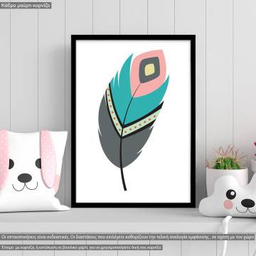 Tribal feather I, poster