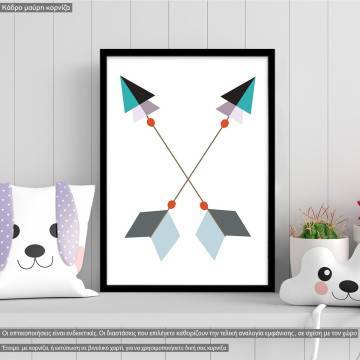 Tribal arrows I, κάδρο, μαύρη κορνίζα