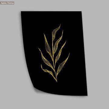 Gold Branches II, κάδρο, μαύρη κορνίζα, Λυεκό 2