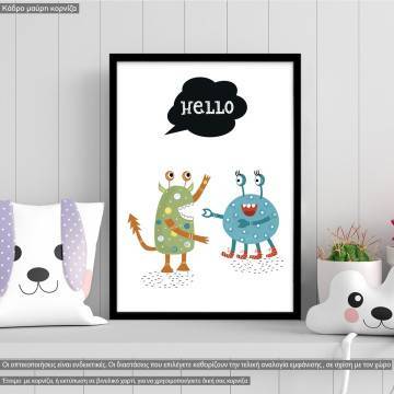 Hello monster friends, poster