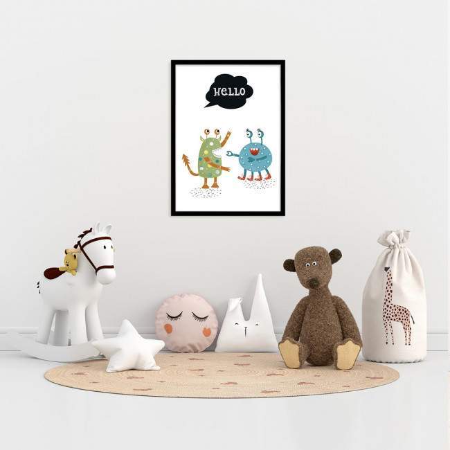 Hello monster friends, poster