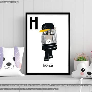 H horse poster