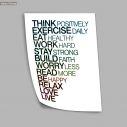 Think positively colored, αφίσα, πόστερ, πολύχρωμο