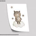 Baby bear I watercolor, poster
