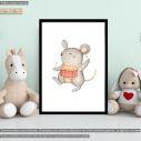 Baby mouse watercolor, αφίσα, κάδρο