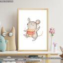 Baby mouse watercolor, poster