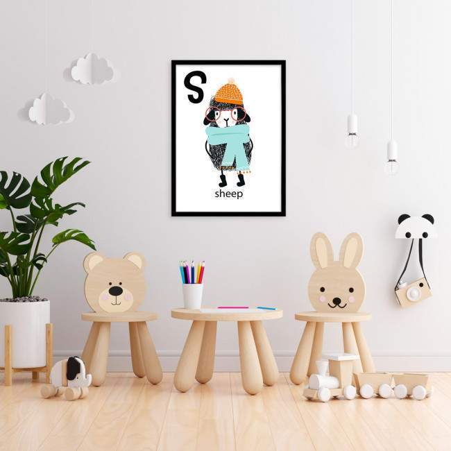 S sheep poster