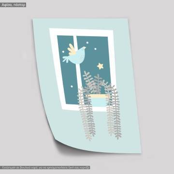 Bird tales, κάδρο, μαύρη κορνίζα 2