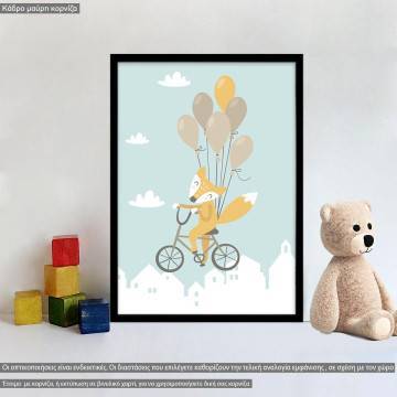 Balloon tales II, κάδρο, μαύρη κορνίζα