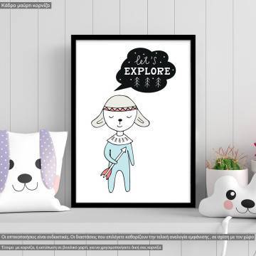 Lets Explore, Poster, Scandinavian style