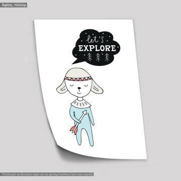 Lets Explore, Poster, Scandinavian style 2