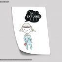 Lets Explore, Poster, Scandinavian style