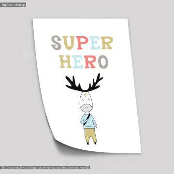 Super Hero, Σκανδιναβικό στυλ, κάδρο, μαύρη κορνίζα 2