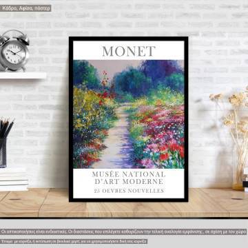 Flower garden, Monet, Κάδρο