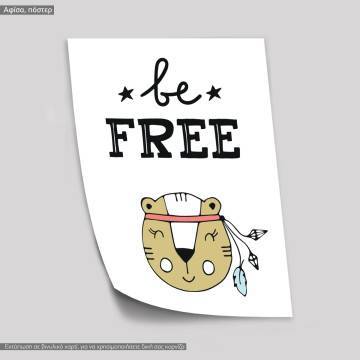 Be free, Poster, Scandinavian style 2