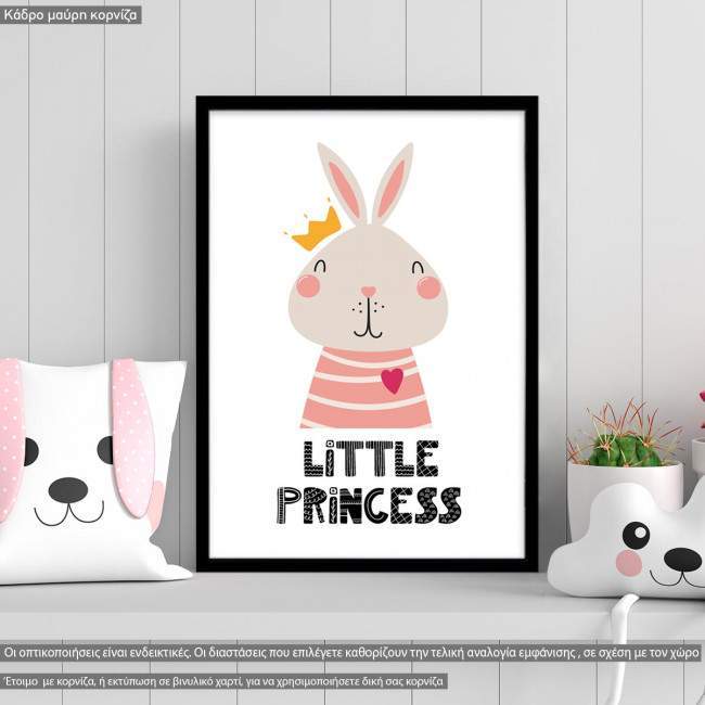 Poster Rabbit Little princess, Scandinavian style 