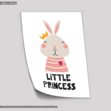 Poster Rabbit Little princess, Scandinavian style  2